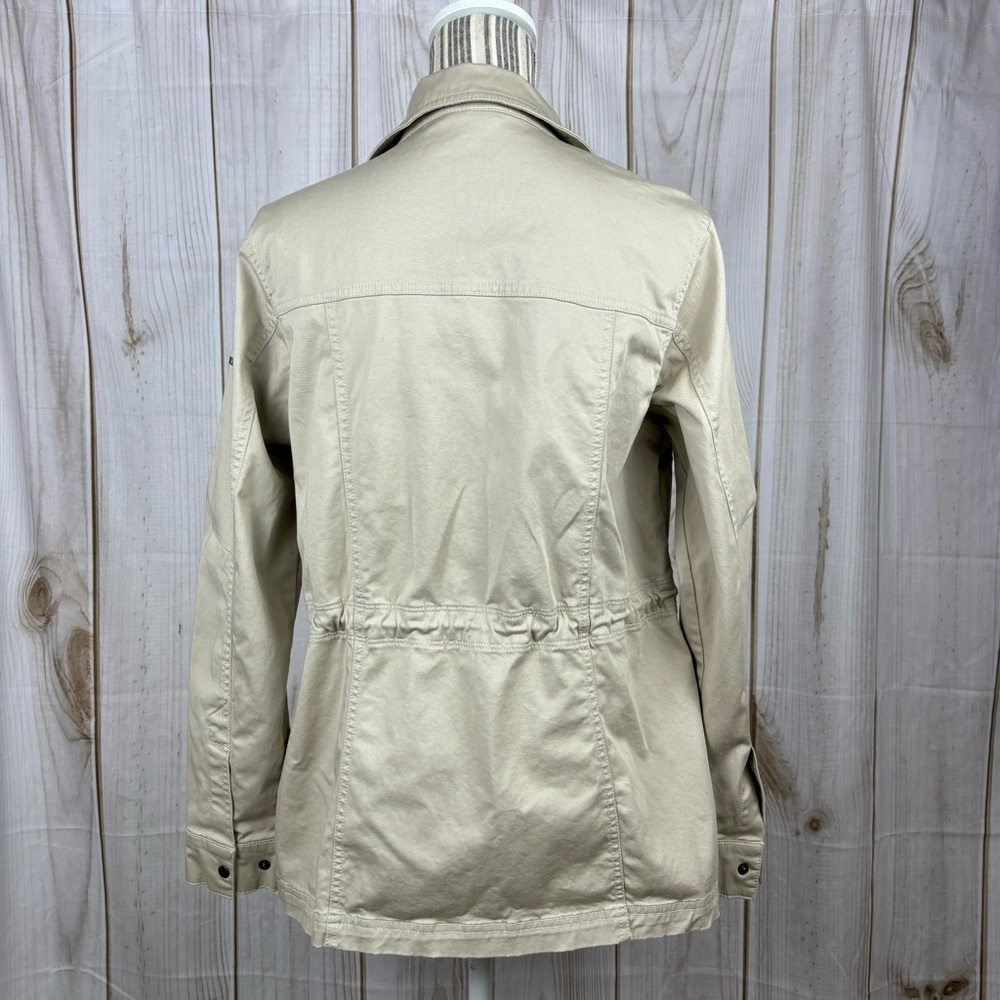 Columbia Jacket Lightweight Windbreaker Waist Drawstring Womens Tan Size Medium - Picture 4 of 11
